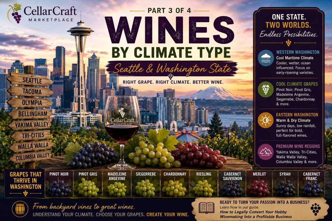 Wine grapes for Seattle and Washington State climate — cool-climate varieties for Pacific Northwest home vineyards