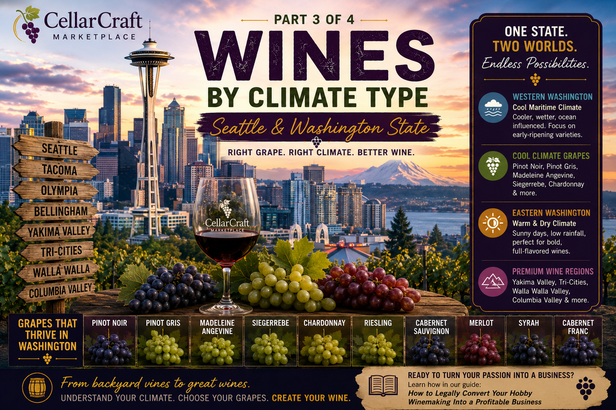 Wine grapes for Seattle and Washington State climate — cool-climate varieties for Pacific Northwest home vineyards