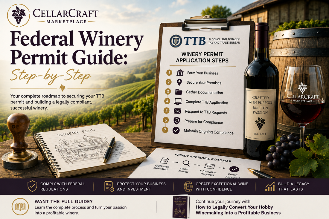 Federal winery permit guide — step-by-step TTB application process for new wineries