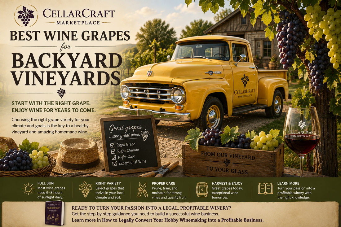 Best wine grape varieties for backyard vineyards — red and white grapes for home growing