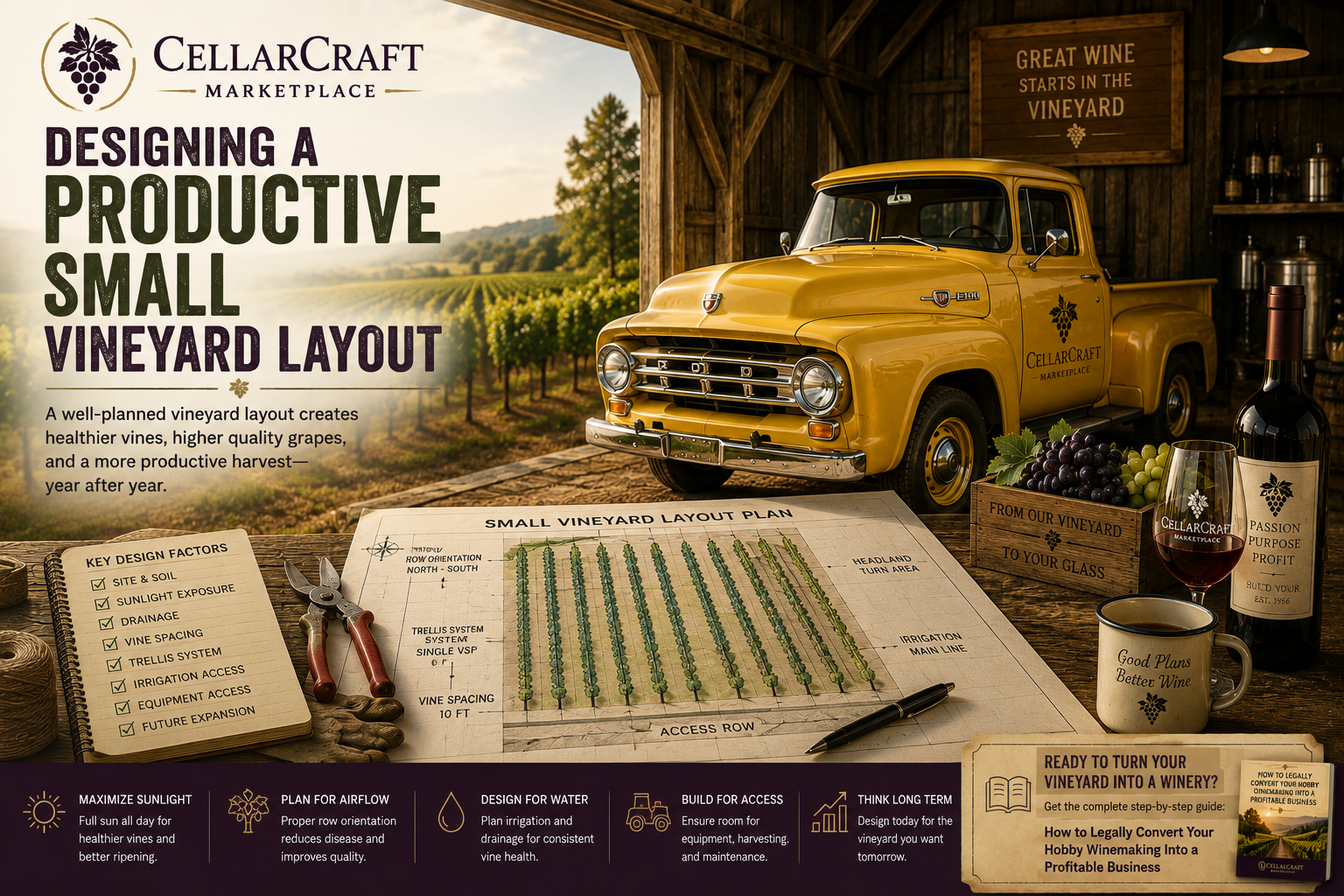 Designing a Productive Small Vineyard Layout