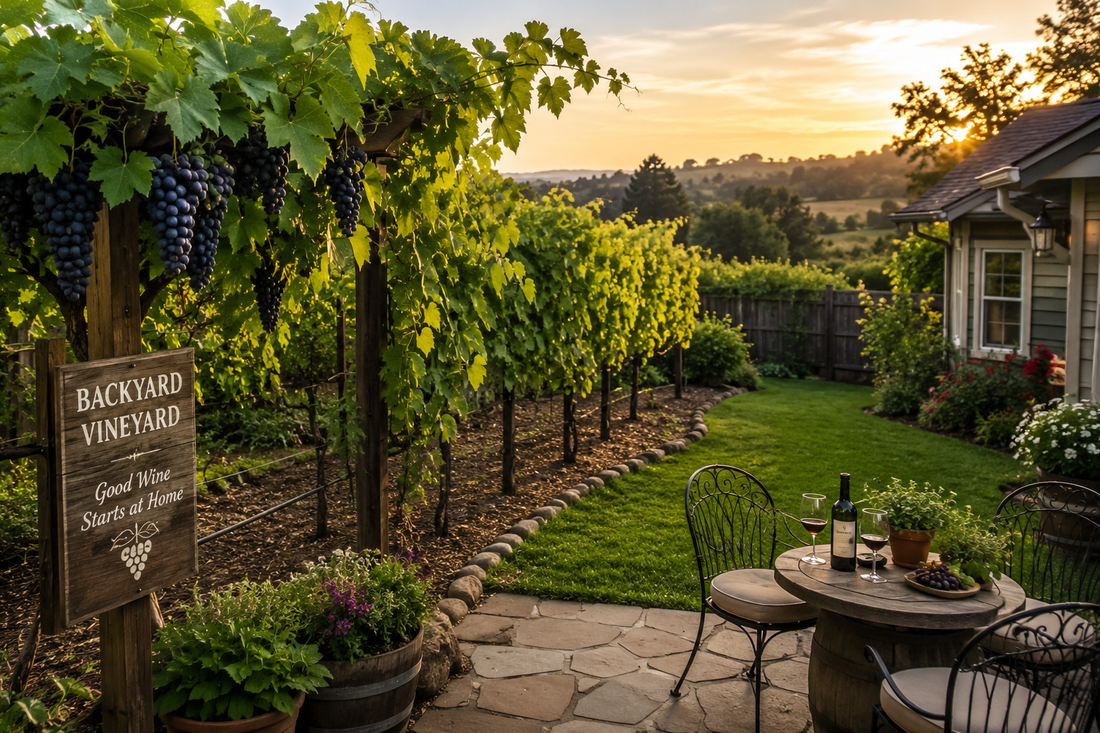 Best grape varieties for homemade wine vineyards — red and white grapes on the vine