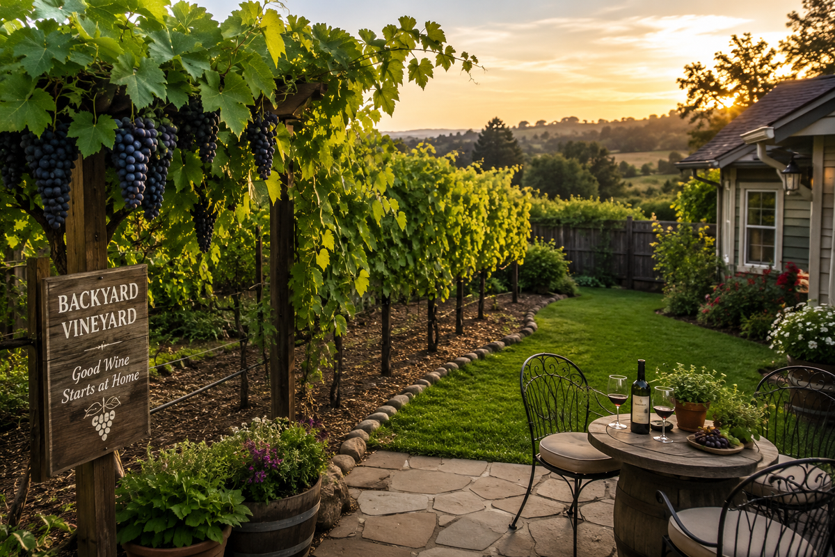 Best grape varieties for homemade wine vineyards — red and white grapes on the vine