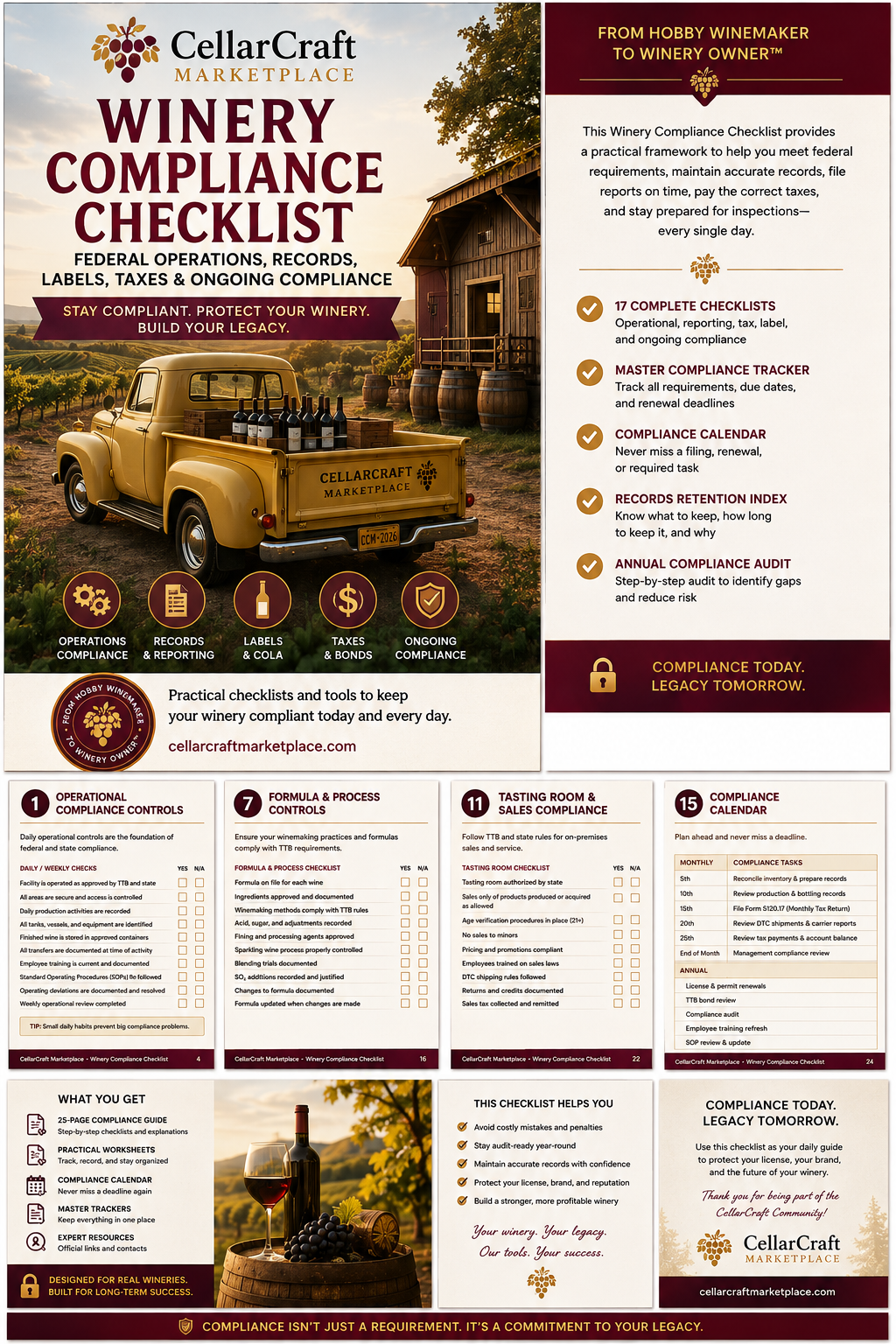 Winery Compliance Checklist for TTB records, labels, taxes, and operations