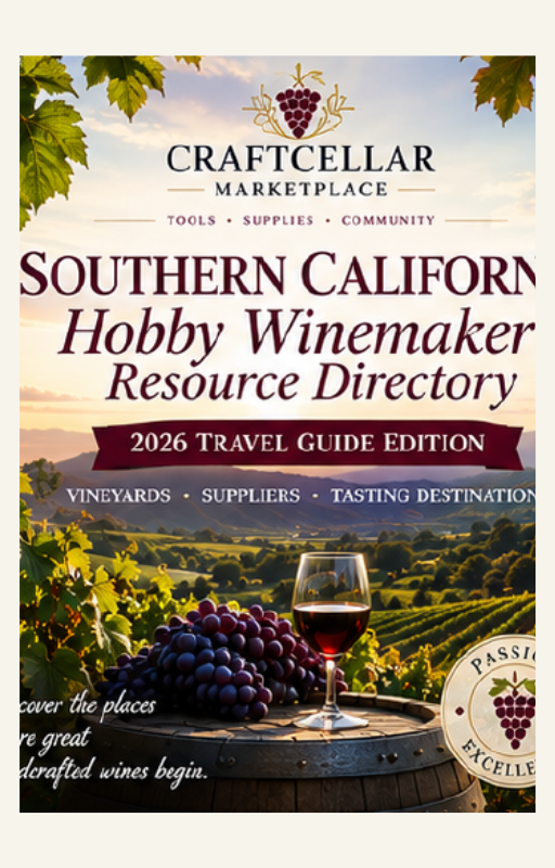 Southern California Hobby Winemaker's Resource Directory 2026