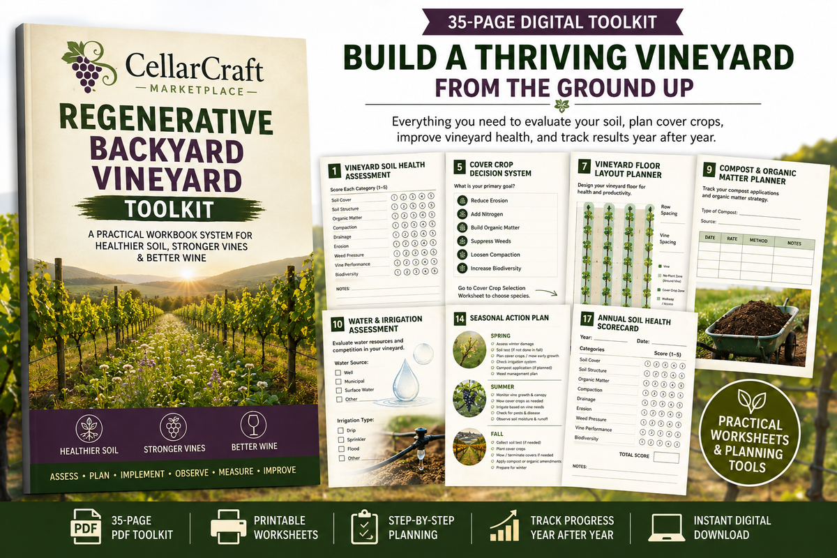 CellarCraft Regenerative Backyard Vineyard Toolkit digital guide cover